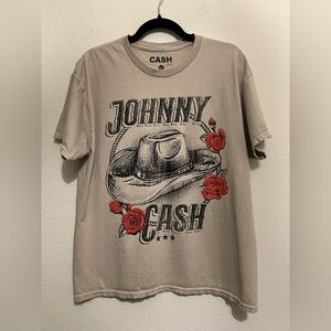 #554 Cash Johnny Cash Graphic Tee - Tan M/L
